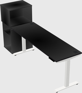 Single motor electric desk w/cabinet