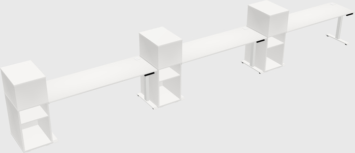 Single Motor Electric Desk W/cabinet