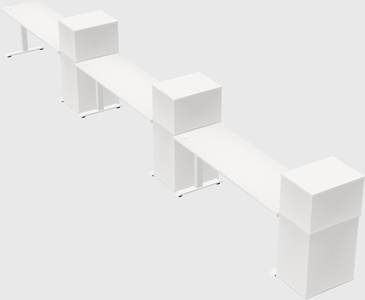 Single motor electric desk w/cabinet