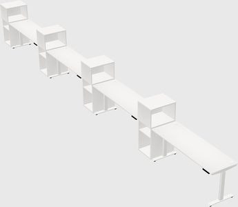 Single motor electric desk w/cabinet
