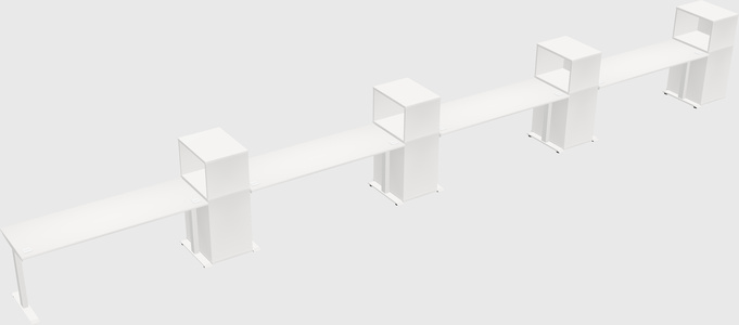 Single motor electric desk w/cabinet