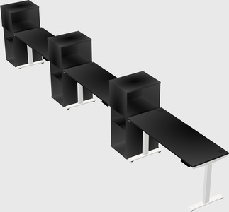 Single motor electric desk w/cabinet