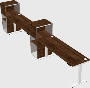 Single motor electric desk w/cabinet