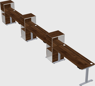 Single motor electric desk w/cabinet