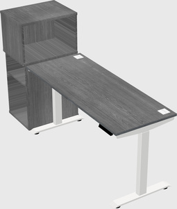 Single motor electric desk w/cabinet