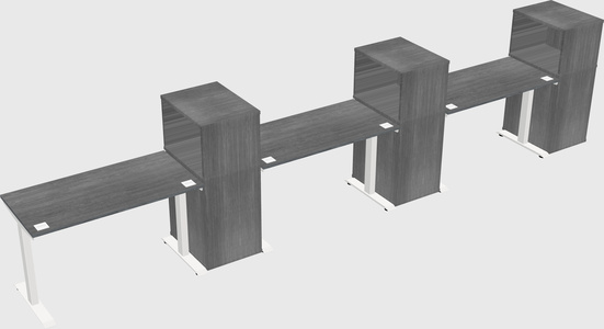 Single motor electric desk w/cabinet