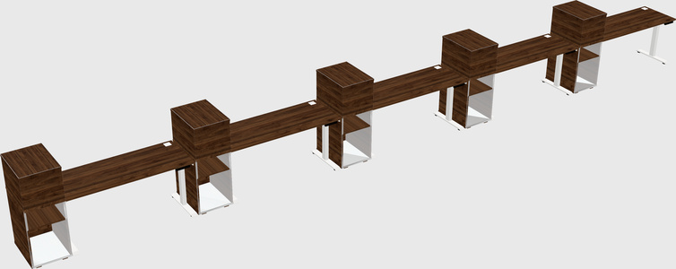 Single motor electric desk w/cabinet