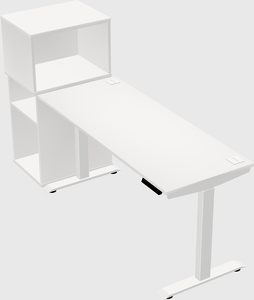 Single motor electric desk w/cabinet