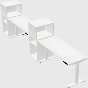 Single motor electric desk w/cabinet