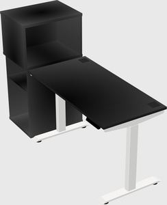 Single motor electric desk w/cabinet