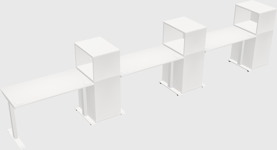 Single motor electric desk w/cabinet