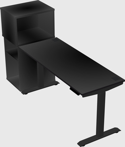 Single motor electric desk w/cabinet