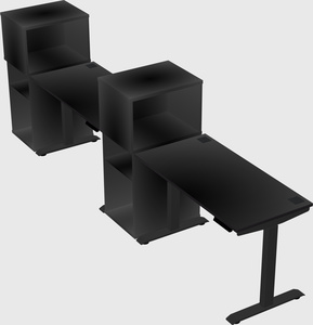 Single motor electric desk w/cabinet