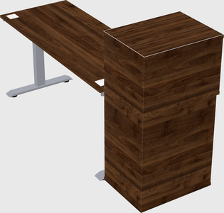 Single motor electric desk w/cabinet