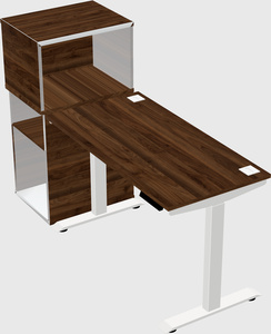 Single motor electric desk w/cabinet