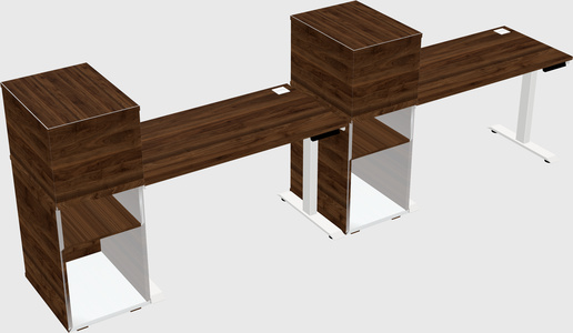 Single motor electric desk w/cabinet