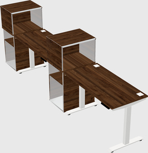 Single motor electric desk w/cabinet