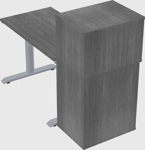 Dual motor electric desk w/cabinet