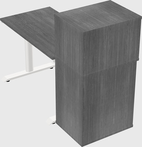 Dual motor electric desk w/cabinet