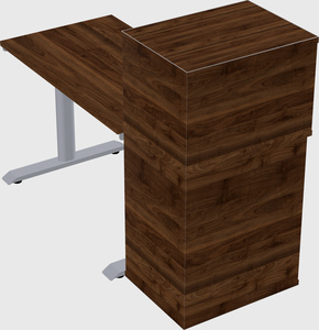 Dual motor electric desk w/cabinet