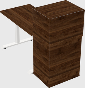 Dual motor electric desk w/cabinet