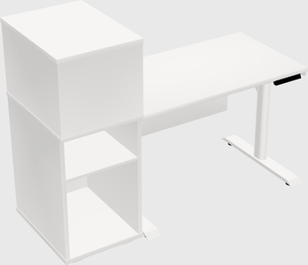 Dual Motor Electric Desk W/cabinet