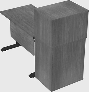 Dual motor electric desk w/cabinet