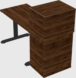 Dual motor electric desk w/cabinet