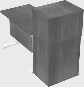 Dual motor electric desk w/cabinet