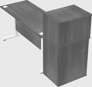 Dual motor electric desk w/cabinet