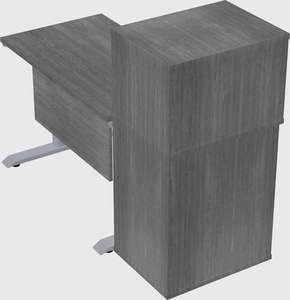Dual motor electric desk w/cabinet