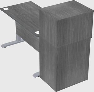 Dual motor electric desk w/cabinet