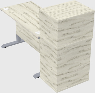 Dual motor electric desk w/cabinet