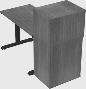 Dual motor electric desk w/cabinet