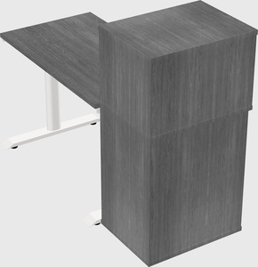 Dual motor electric desk w/cabinet