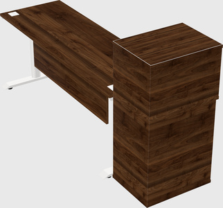 Dual motor electric desk w/cabinet