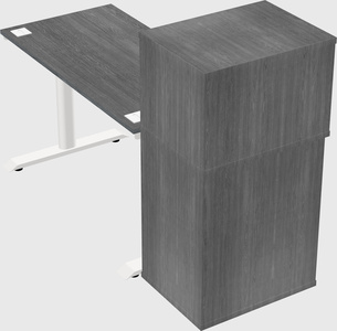 Dual motor electric desk w/cabinet