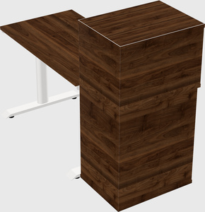 Dual motor electric desk w/cabinet