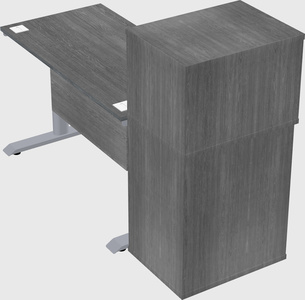 Dual motor electric desk w/cabinet