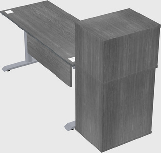 Dual motor electric desk w/cabinet