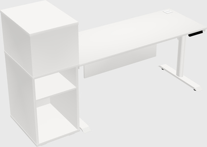 Dual Motor Electric Desk W/cabinet