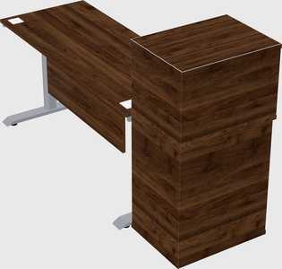 Dual motor electric desk w/cabinet