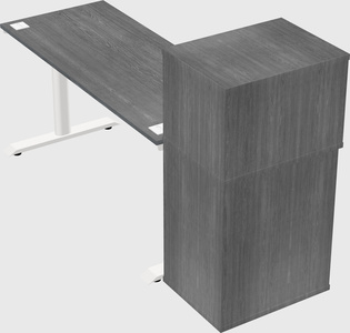 Dual motor electric desk w/cabinet