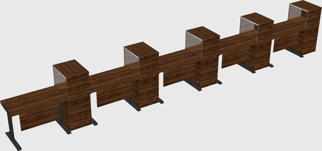 Dual motor electric desk w/cabinet