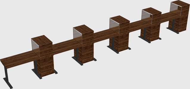 Dual motor electric desk w/cabinet