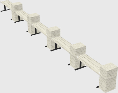 Dual motor electric desk w/cabinet