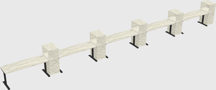 Dual motor electric desk w/cabinet