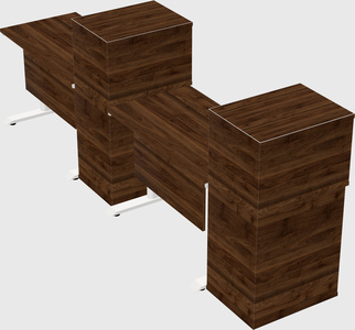 Dual motor electric desk w/cabinet