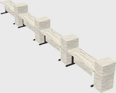 Dual motor electric desk w/cabinet