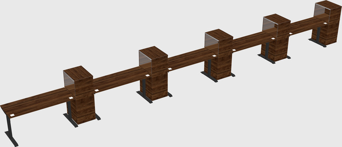 Dual motor electric desk w/cabinet